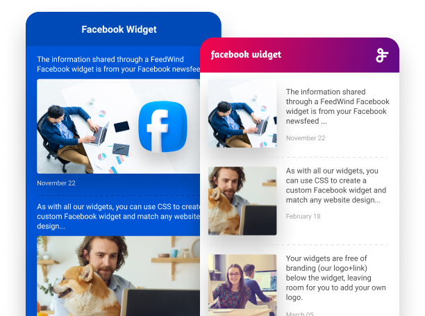 facebook widget sample