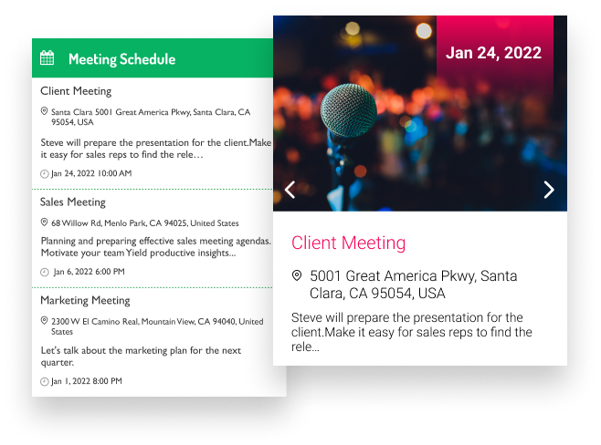 google-calendar widget sample