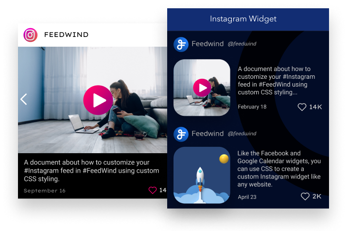 instagram widget sample